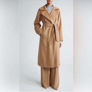 Authentic Max Mara Manuela Camel Hair Wrap Coat NWT size 6